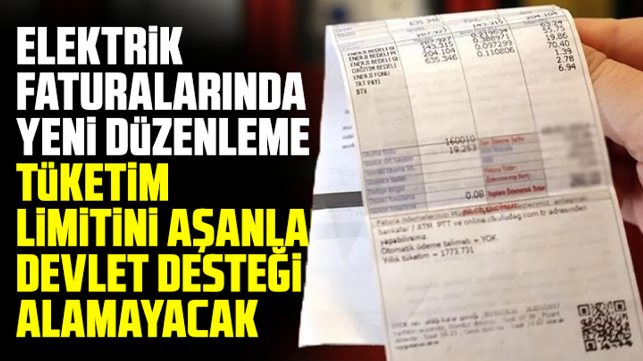 Elektrik faturalarında yeni düzenleme kararı Resmi Gazete'de