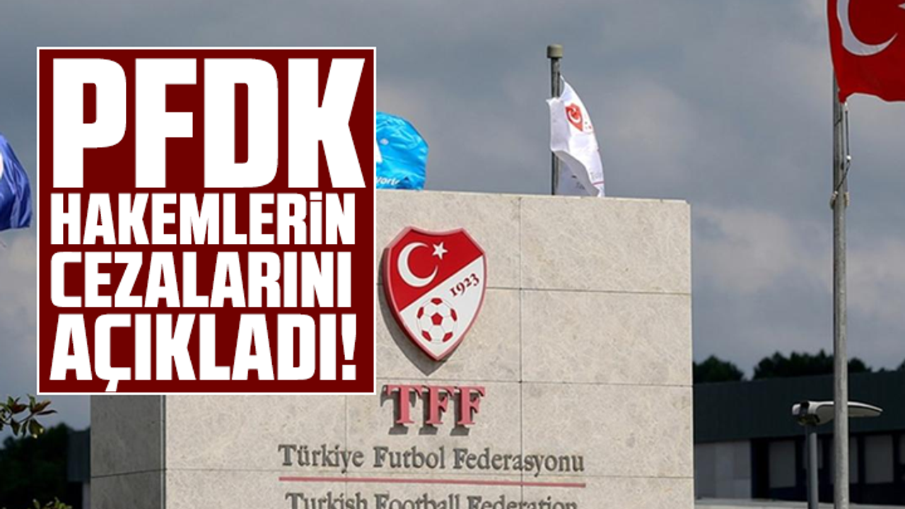 PFDK, hakemlerin cezalarını açıkladı!