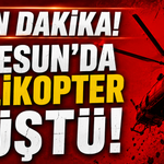 Giresun’da helikopter düştü