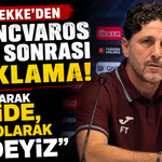 Fatih Tekke’den Ferencvaros maçı sonrası açıklama! “Skor olarak geride, oyun olarak öndeyiz”