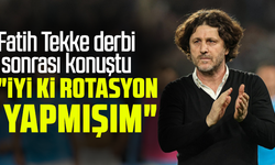 Fatih Tekke derbi sonrası konuştu: "İyi ki rotasyon yapmışım..."
