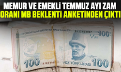 Memur ve emekli temmuz ayı zam oranı MB beklenti anketinden çıktı