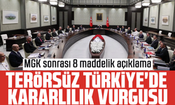 MGK toplantısı sonrası 8 maddelik açıklama