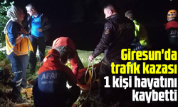Giresun'da trafik kazası: 1 ölü