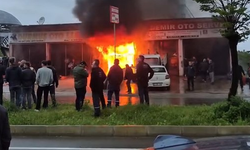 Rize’de oto döşeme atölyesinde yangın