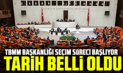 TBMM Başkanlığı seçim süreci başlıyor tarih belli oldu