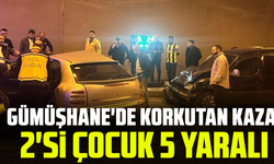 Gümüşhane'de korkutan kaza: 2'si çocuk 5 yaralı