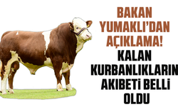Bakan Yumaklı’dan açıklama! Kalan kurbanlıkların akıbeti belli oldu