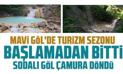 Mavi Göl'de turizm sezonu başlamadan bitti: Sodalı göl çamura döndü