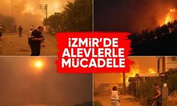 İzmir'de ormanlık alanlarda çıkan yangınlara müdahale ediliyor