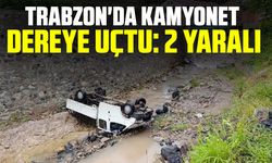 Trabzon'da kamyonet dereye uçtu: 2 yaralı