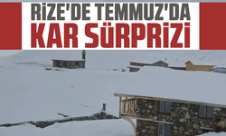 Rize'de Temmuz'da kar sürprizi