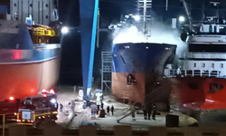 Ordu'da tersanedeki gemide yangın