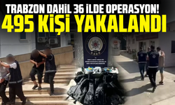 Trabzon dahil 36 ilde operasyon! 495 kişi yakalandı