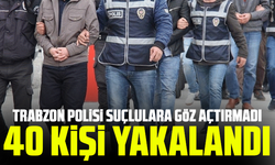 Trabzon Polisi Suçlulara Göz Açtırmadı: 40 Kişi Yakalandı