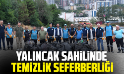 Yalıncak sahilinde temizlik seferberliği
