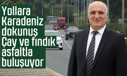 Yollara Karadeniz dokunuşu: Çay ve fındık asfaltla buluşuyor