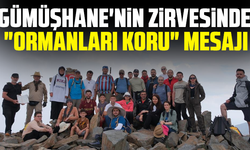 Gümüşhane'nin zirvesinde "Ormanları Koru" mesajı