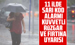 11 ilde sarı kod alarmı: Kuvvetli rüzgar ve fırtına uyarısı