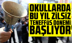 Okullarda bu yıl zilsiz teneffüs dönemi başlıyor