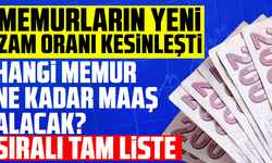 Memurların yeni zam oranı kesinleşti