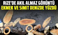 Rize’de akıl almaz görüntü: ekmek ve simit denizde yüzdü