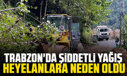 Trabzon'da şiddetli yağış heyelanlara neden oldu