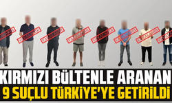 Kırmızı bültenle aranan 9 suçlu Türkiye'ye getirildi