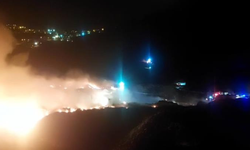Giresun'da çöp toplama alanında yangın