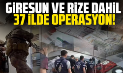 Giresun ve Rize dahil 37 ilde operasyon!