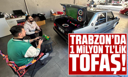 Trabzon’da 1 milyon TL’lik Tofaş! Bagajda televizyon, oyun konsolu var