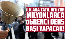 İlk ara tatil bitiyor milyonlarca öğrenci ders başı yapacak!