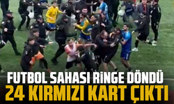 Futbol sahası ringe döndü, 24 kırmızı kart çıktı
