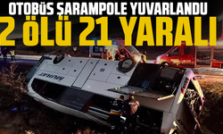 Afyonkarahisar'da yolcu otobüsü kaza yaptı