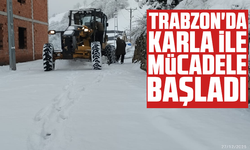 Trabzon'da Karla ile Mücadele Başladı