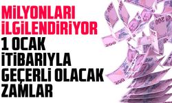 Milyonları ilgilendiriyor: 1 Ocak itibarıyla geçerli olacak zamlar