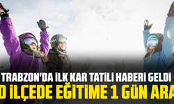 Trabzon'da ilk kar tatili haberi geldi: O ilçede eğitime 1 gün ara