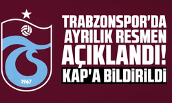 Trabzonspor'da ilk ayrılık resmen açıklandı! KAP'a bildirildi