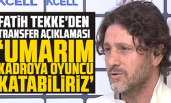 Fatih Tekke'den transfer açıklaması: "Umarım kadroya oyuncu katabiliriz"