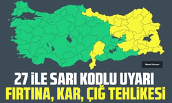 27 ile sarı kodlu uyarı: Fırtına, kar, çığ tehlikesi