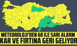 Meteoroloji'den 68 ile sarı alarm: Kar ve fırtına geri geliyor