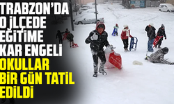 Trabzon’da o ilçede eğitime kar engeli: Okullar bir gün tatil edildi