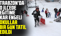 Trabzon’da o ilçede eğitime kar engeli: Okullar bir gün tatil edildi