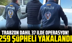 Trabzon dahil 37 ilde operasyon! 259 şüpheli yakalandı