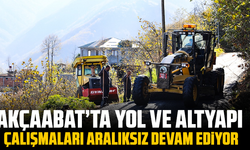 Akçaabat’ta yol ve altyapı çalışmaları aralıksız devam ediyor
