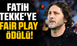 Fatih Tekke'ye fair play ödülü!