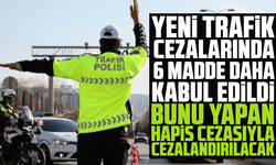 Yeni trafik cezalarında 6 madde daha kabul edildi; bunu yapan hapis cezasıyla cezalandırılacak