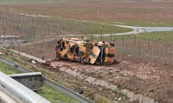 Şarampole yuvarlanan askeri araçta 10 personel yaralandı