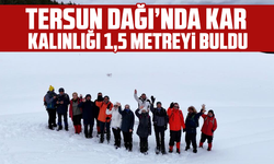 Tersun Dağı’nda Kar kalınlığı 1,5 metreyi buldu