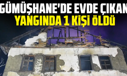 Gümüşhane'de evde çıkan yangında 1 kişi öldü